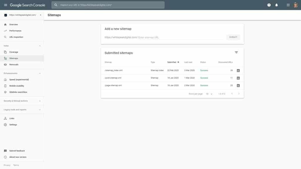 Google Search Console Sitemap