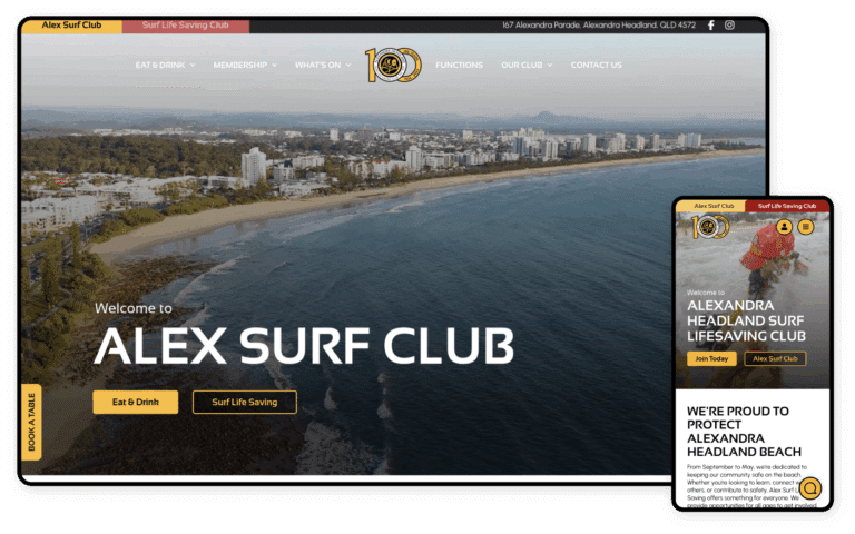 Alex Surf Club Website