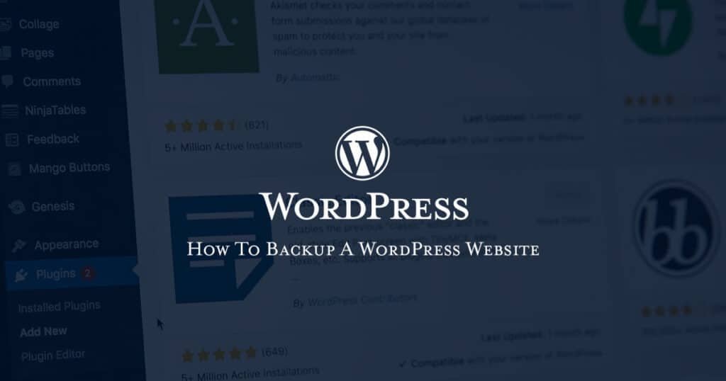 How To Backup WordPress Website