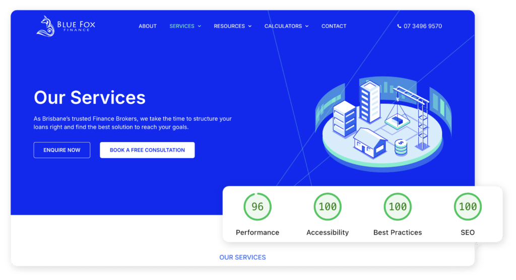 Blue Fox Finance Load Speed