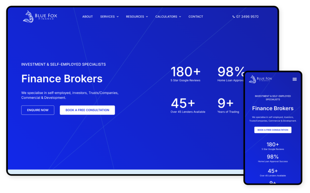 Blue Fox Finance Website