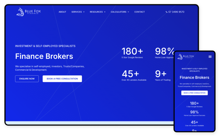 Blue Fox Finance Website