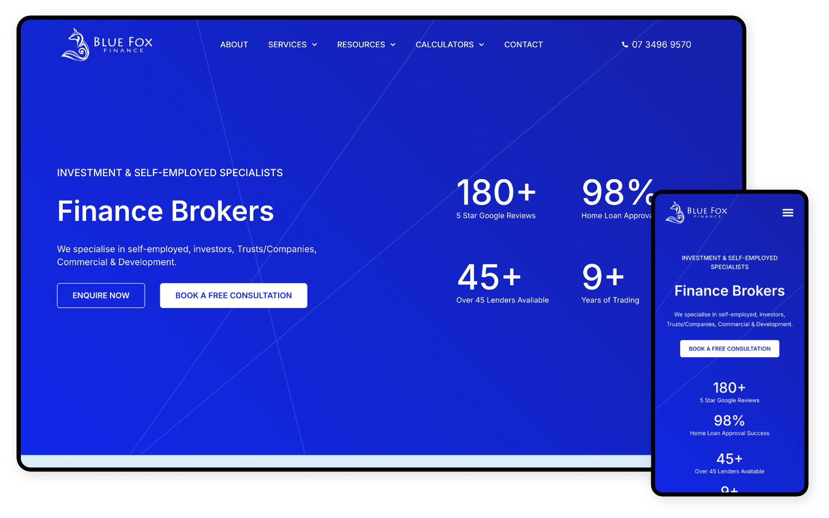 Blue Fox Finance Website