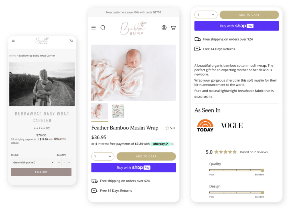 Bubba Bump Shopify Plus