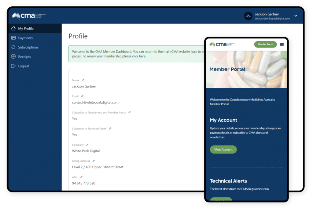 CMA Private Membership Portal