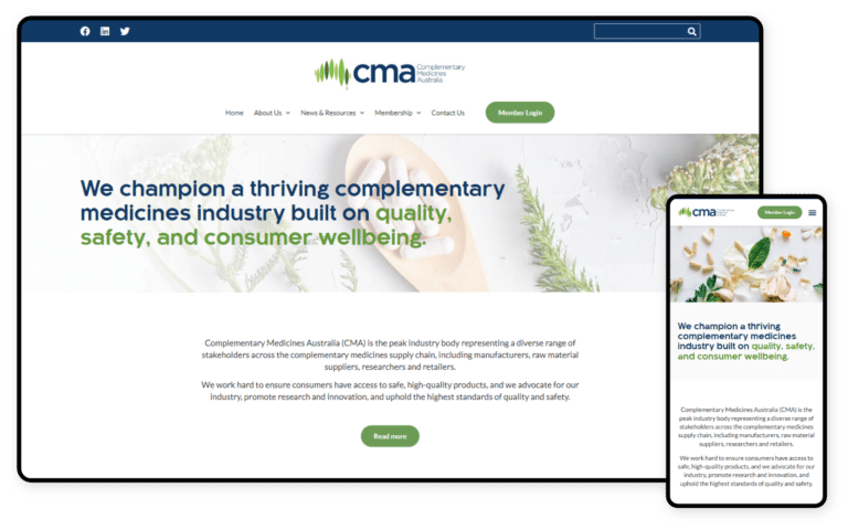 Complementary Medicines Australia Website