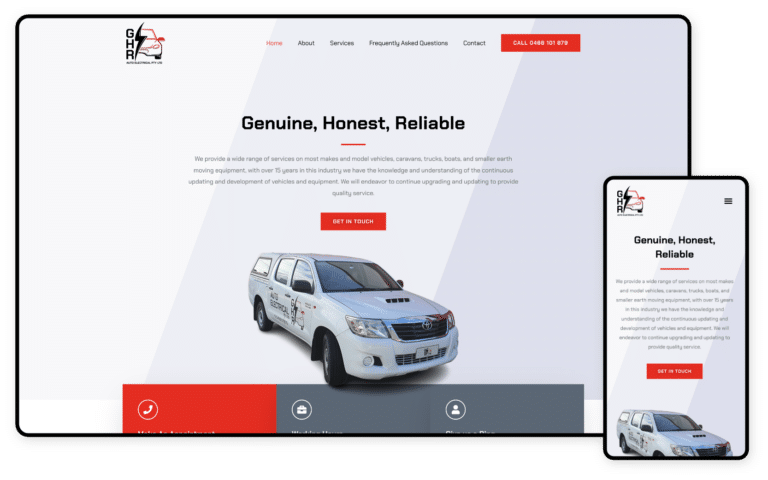 GHR Auto Electrical Website