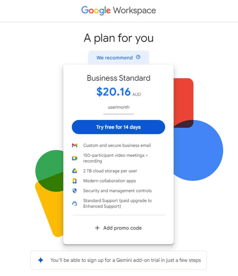 Google Workspace ayment Plan