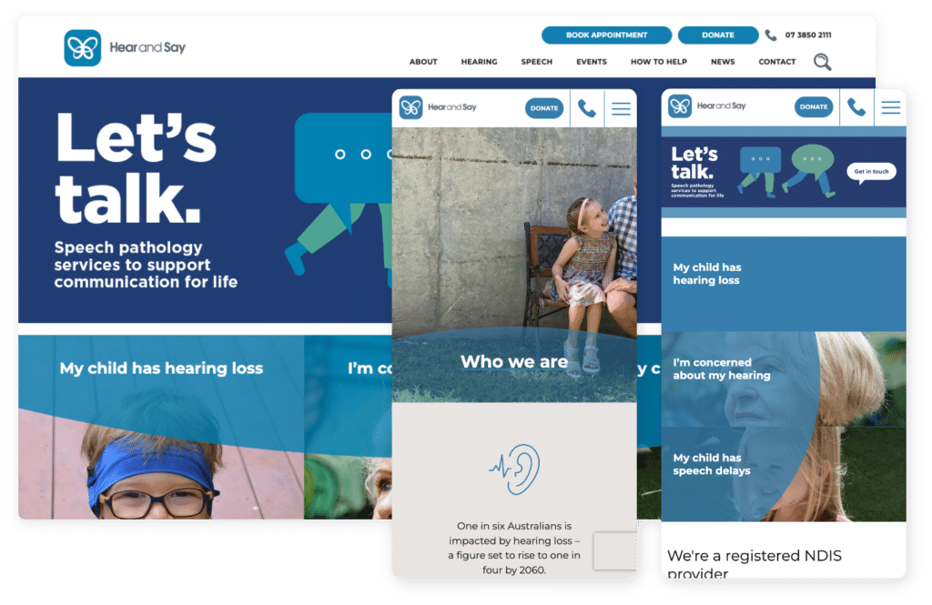 Hear and Say Old Website