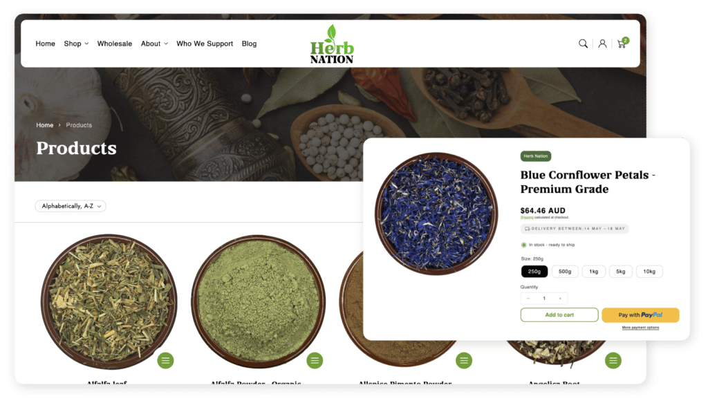 Herb Nation Shopify Store