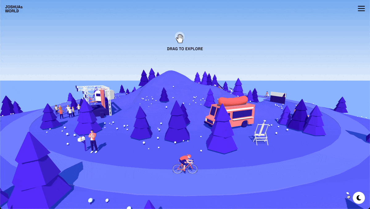 Joshuas World 3D Web Design Example