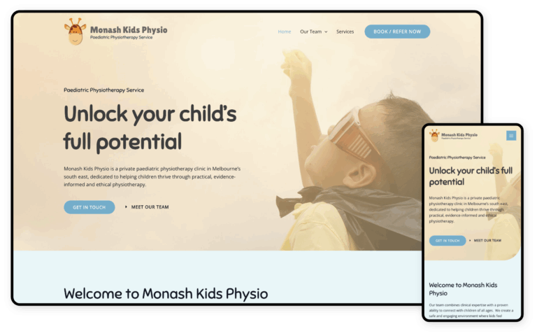 Monash Kids Physio Website