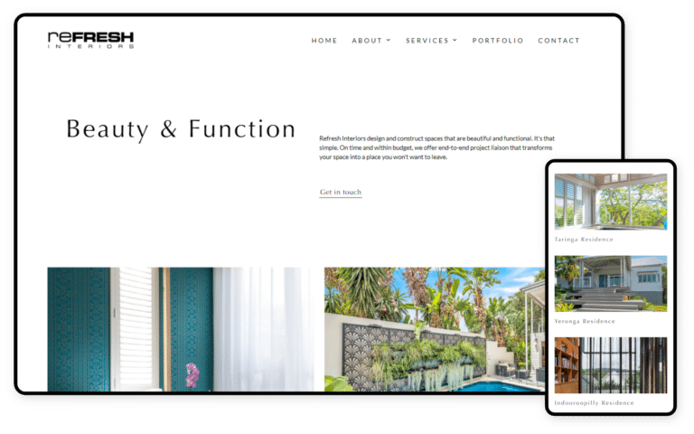 Refresh Interiors Design Website