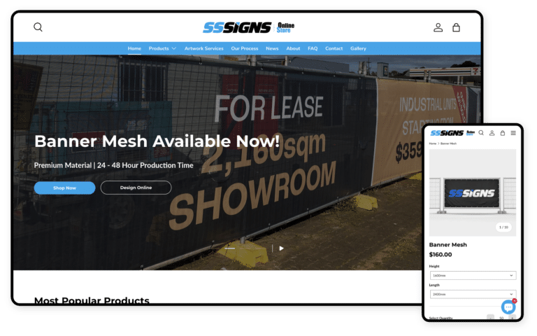 SS Signs Online Store
