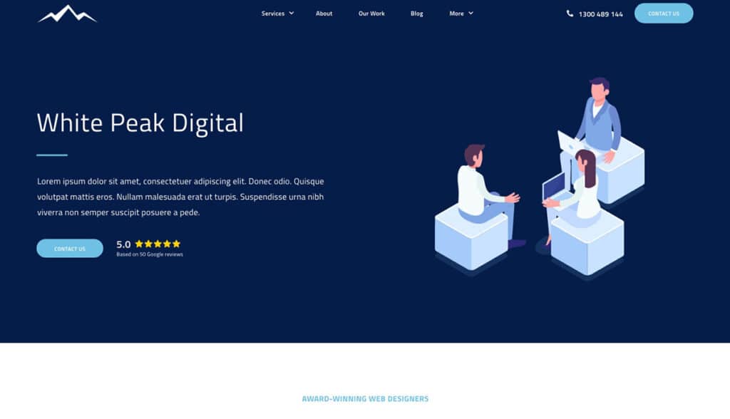 Website Mockup Example